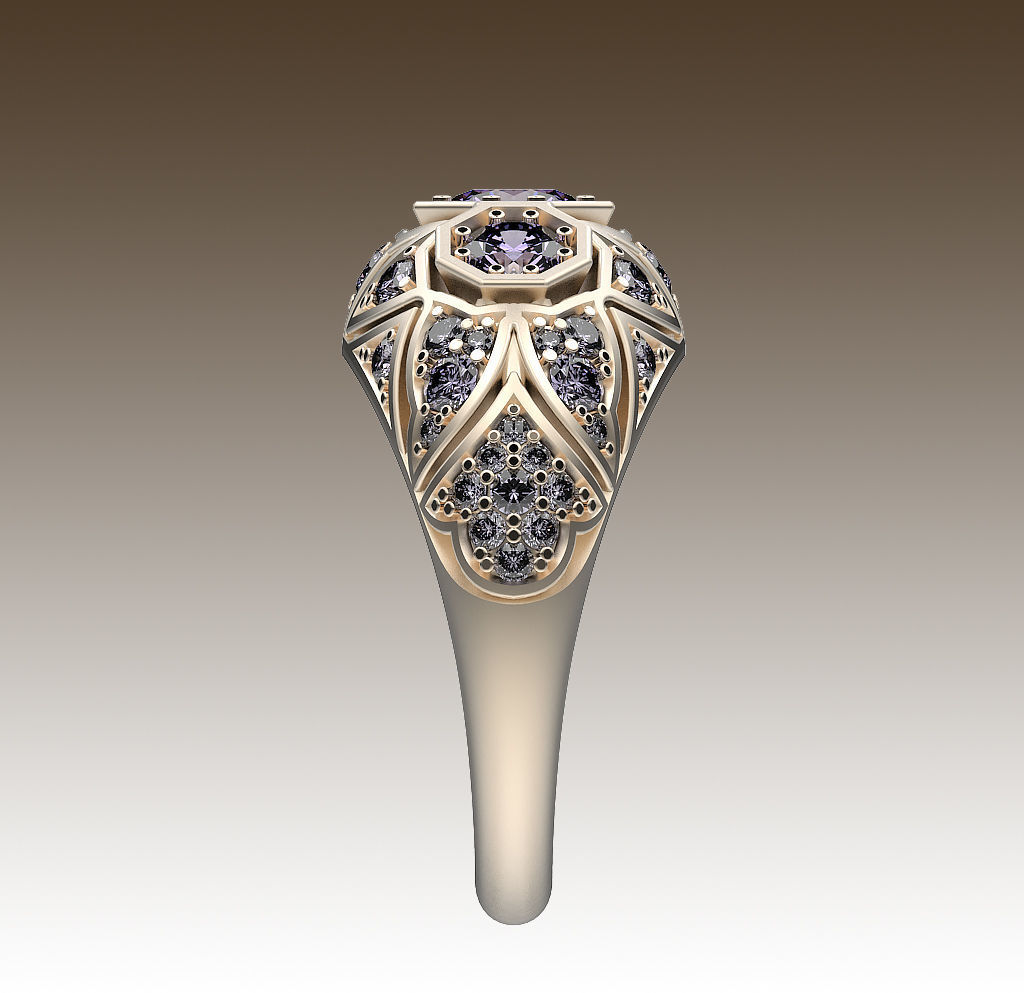 Ring Antique Style 3D print model_3