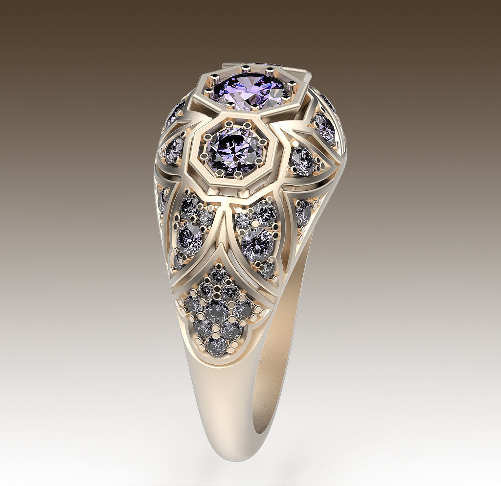 Ring Antique Style 3D print model_7