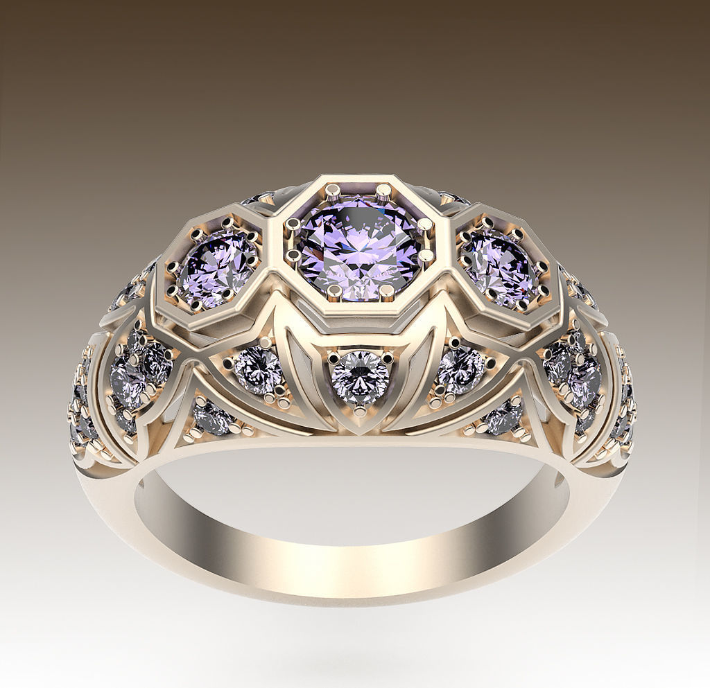 Ring Antique Style 3D print model_1