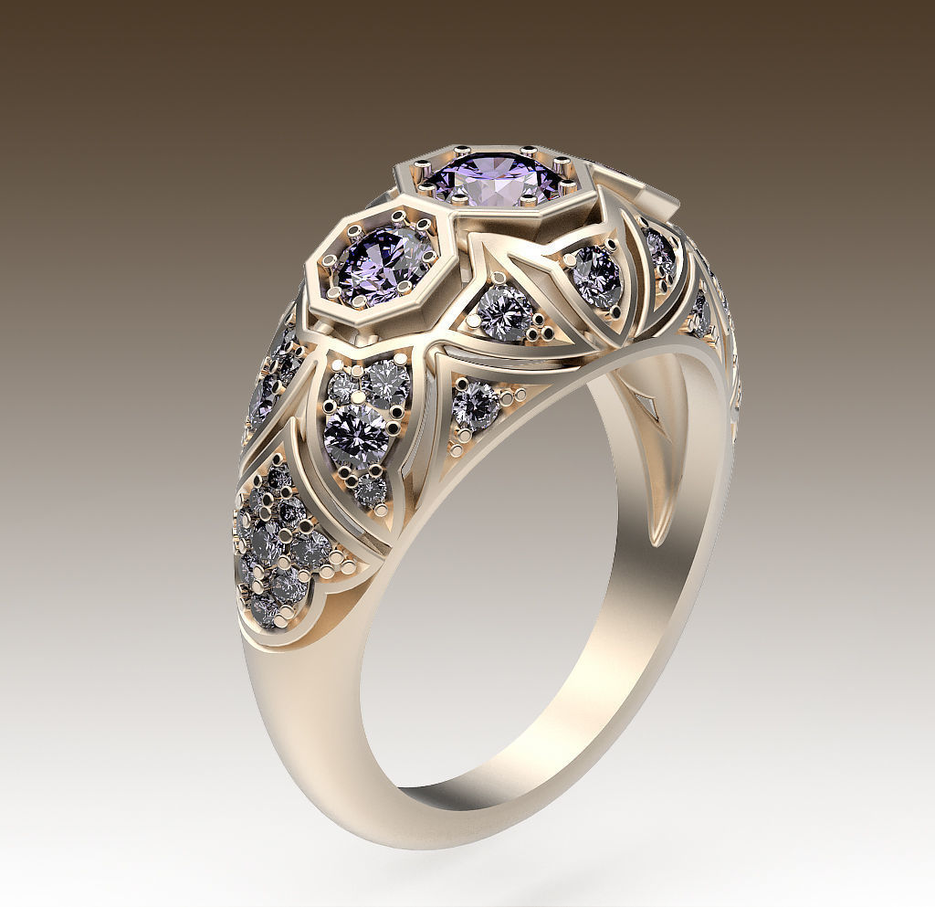 Ring Antique Style 3D print model_4