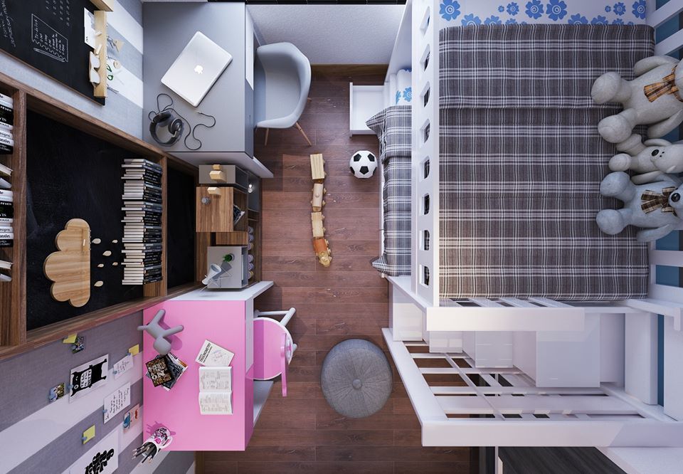 modern child room Low-poly 3D model_8