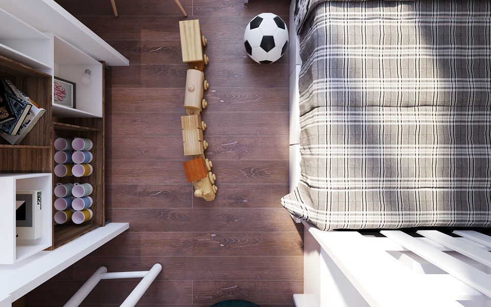 modern child room Low-poly 3D model_9