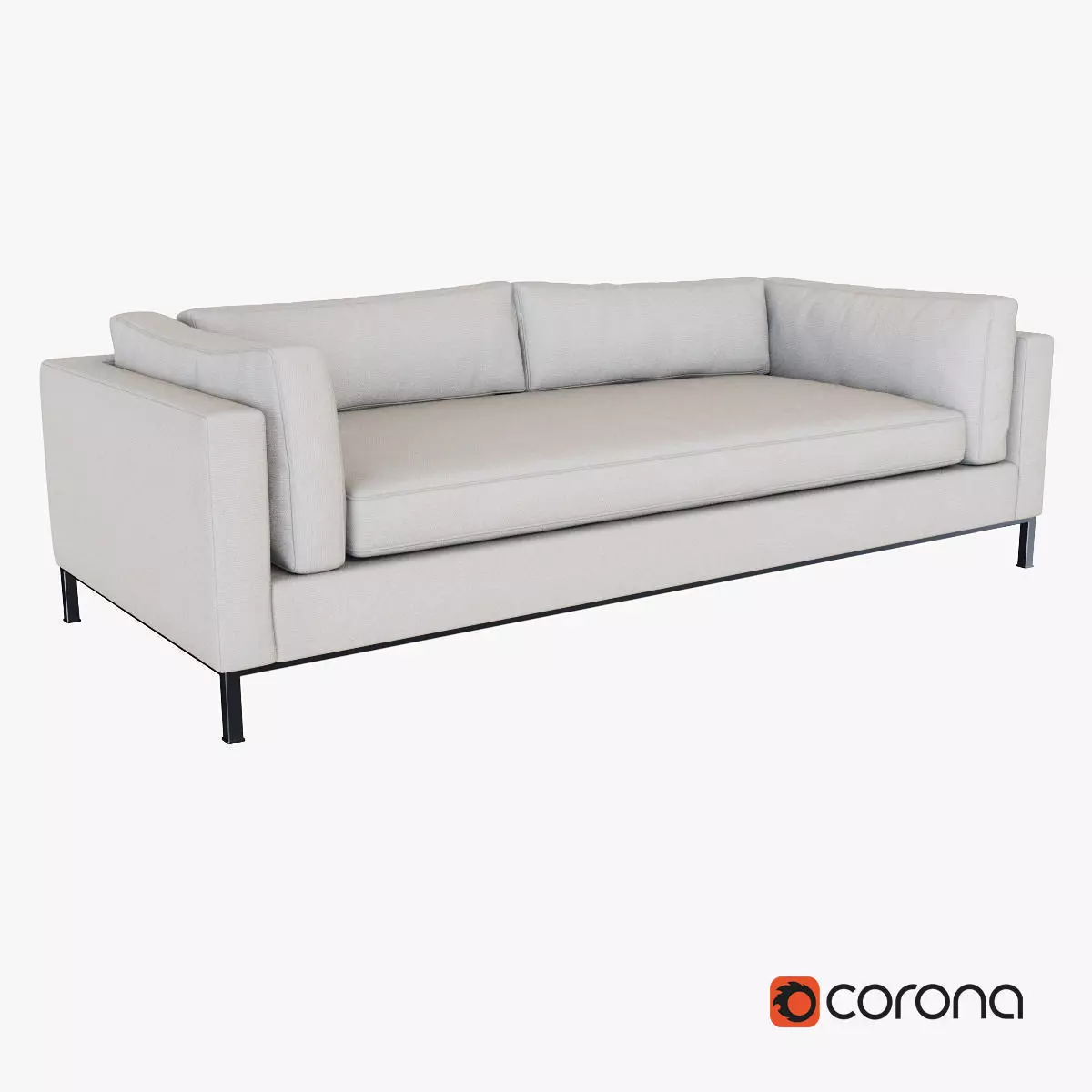 West Elm Modern Arm Sofa 3D model_0