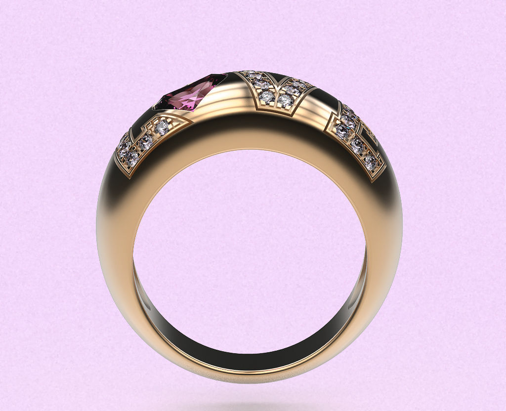 Ring LOVE 3D print model_7
