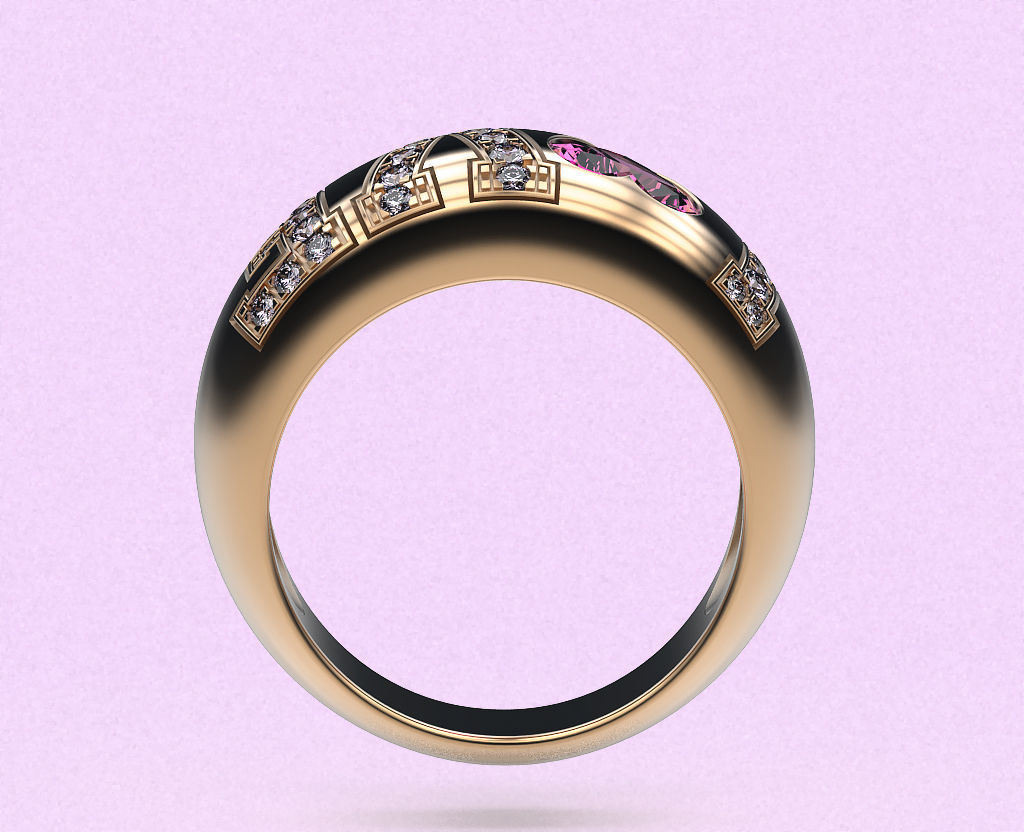Ring LOVE 3D print model_8