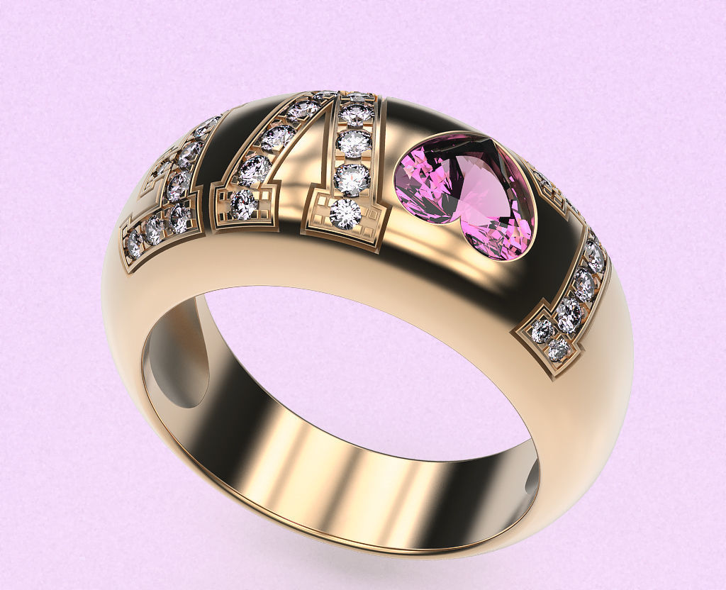 Ring LOVE 3D print model_2