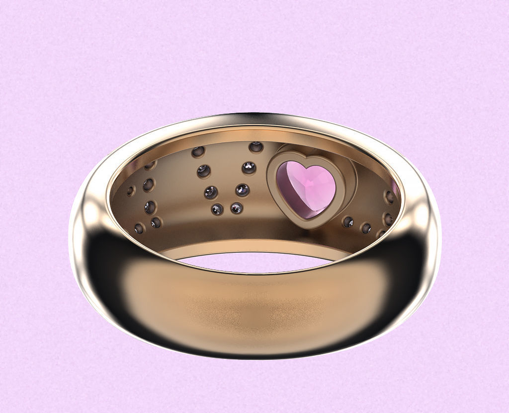 Ring LOVE 3D print model_3