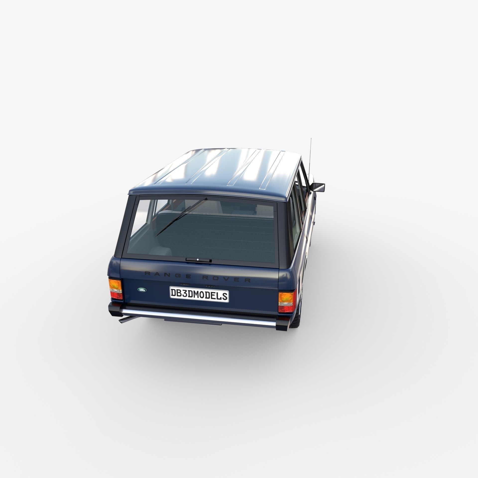 Range Rover Classic with interior RHD 3D model_11