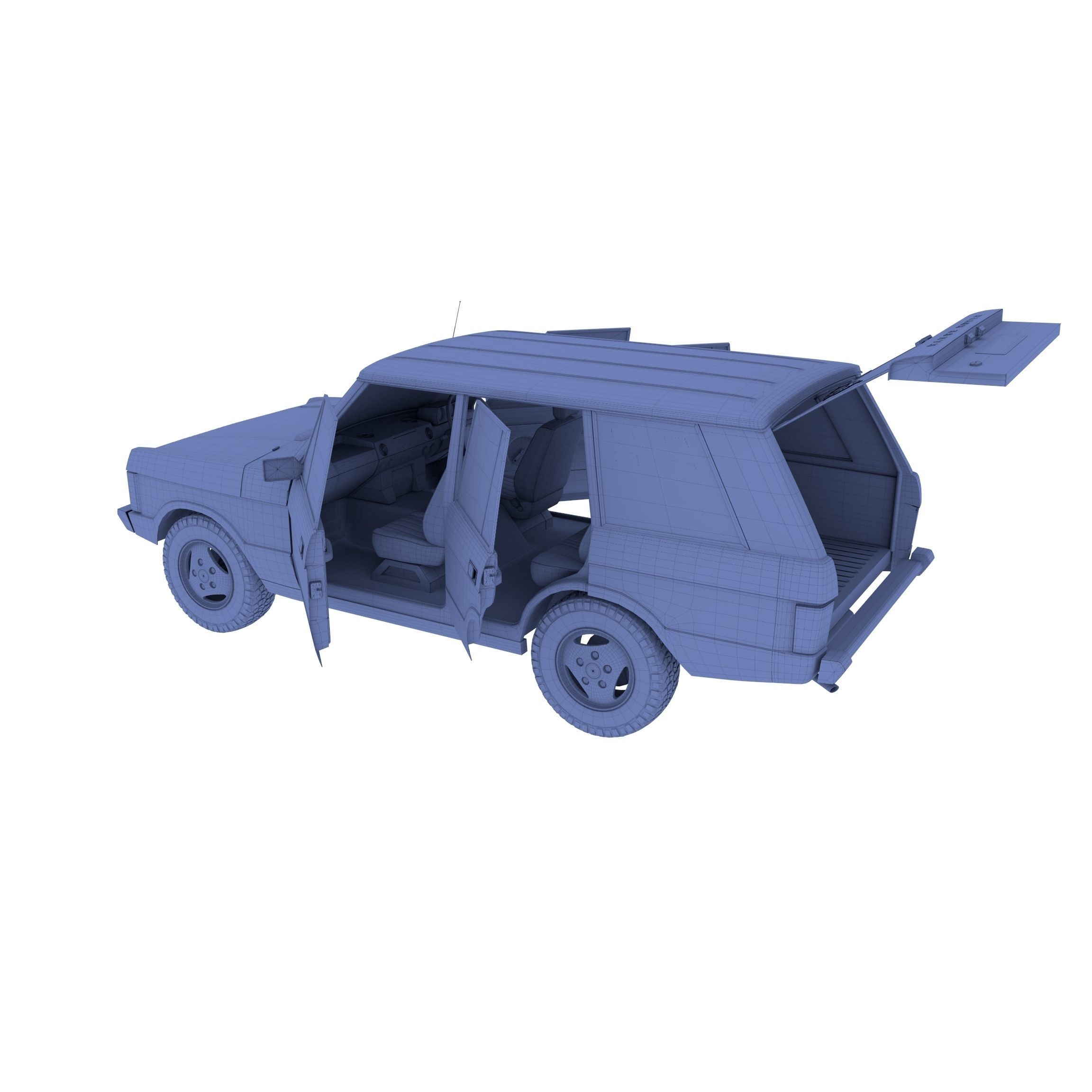 Range Rover Classic with interior RHD 3D model_34