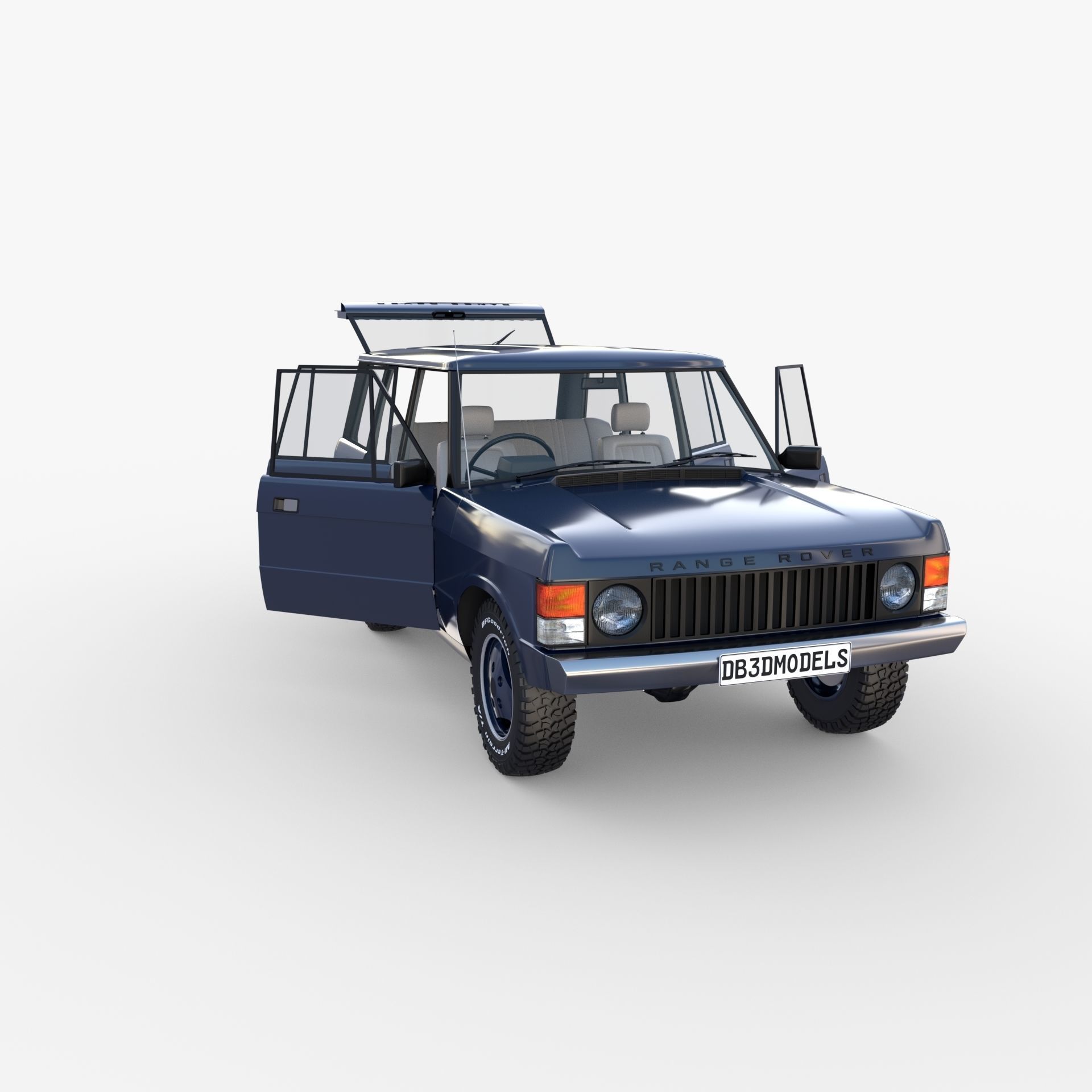Range Rover Classic with interior RHD 3D model_21