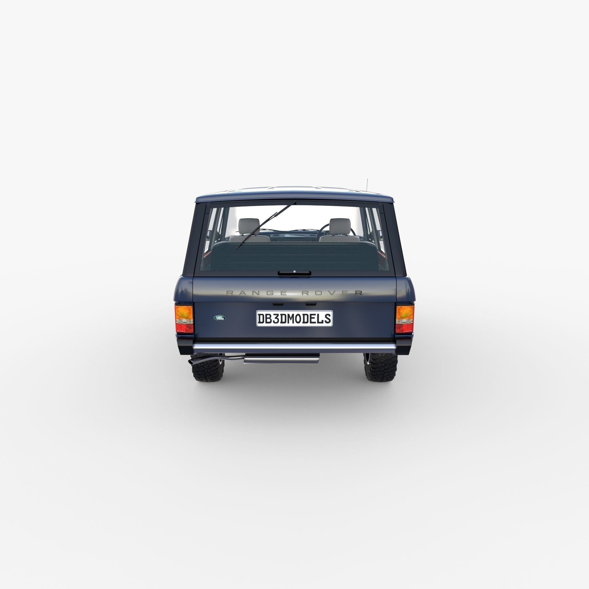 Range Rover Classic with interior RHD 3D model_4