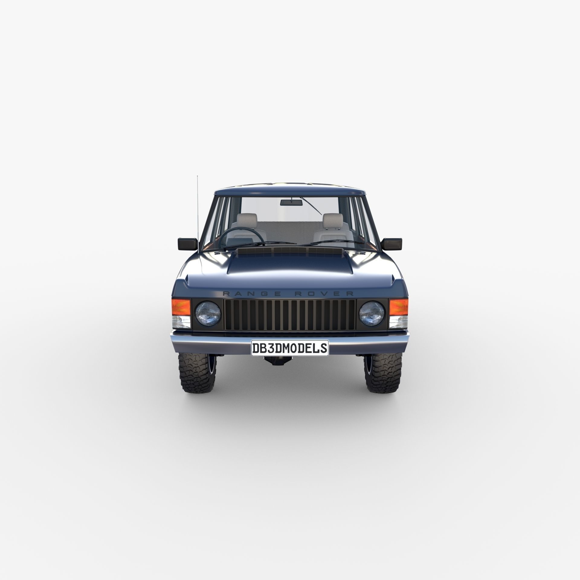 Range Rover Classic with interior RHD 3D model_1