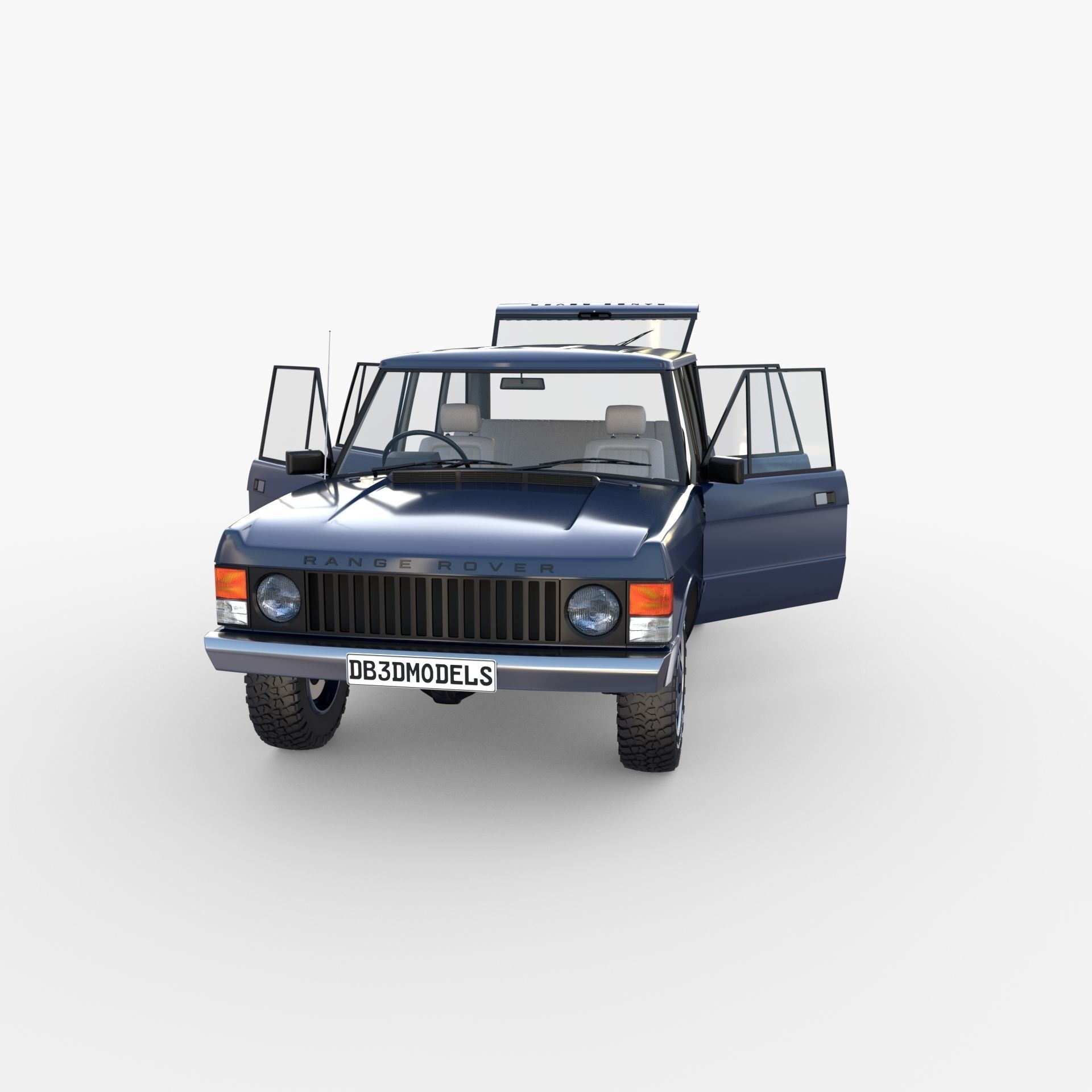 Range Rover Classic with interior RHD 3D model_15