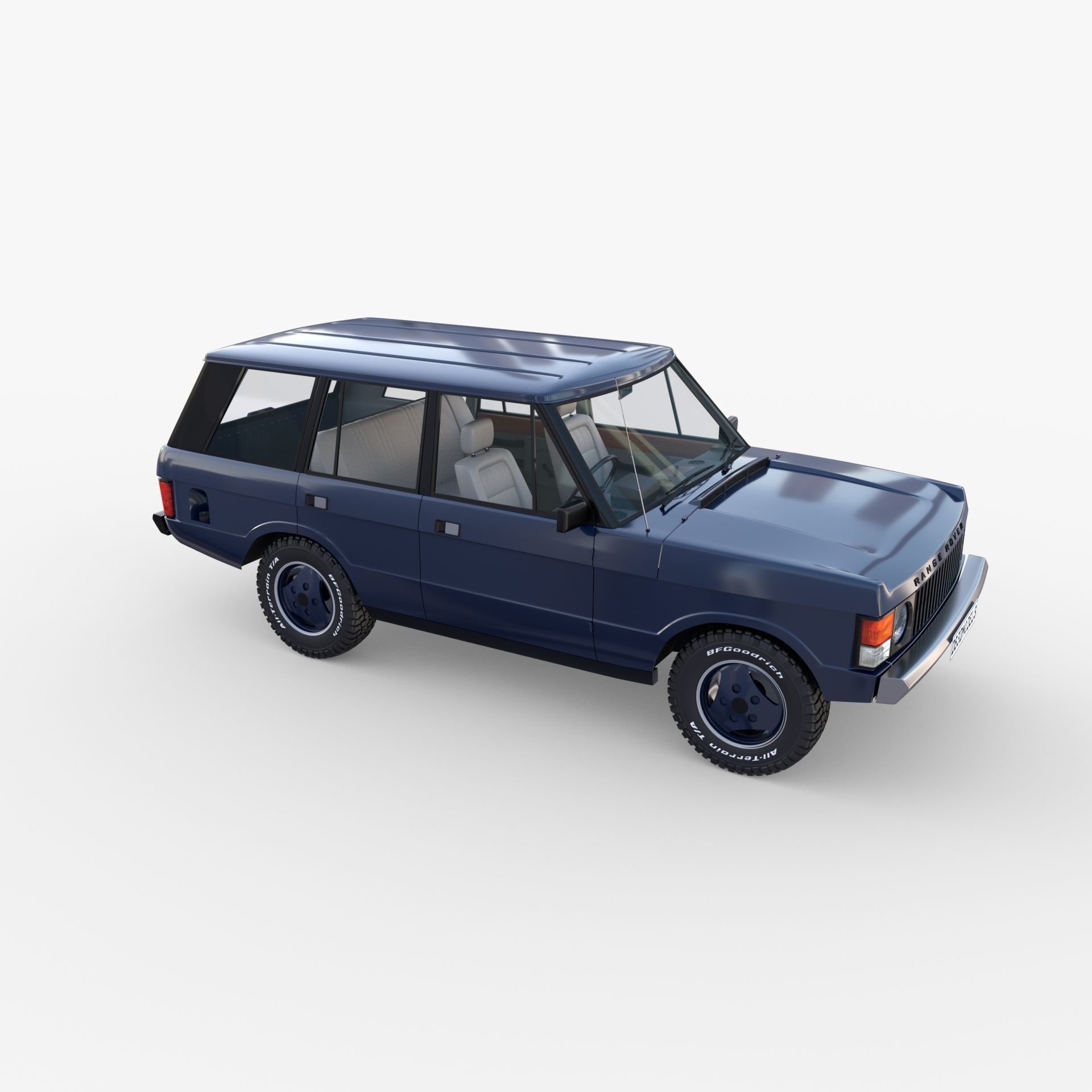 Range Rover Classic with interior RHD 3D model_13