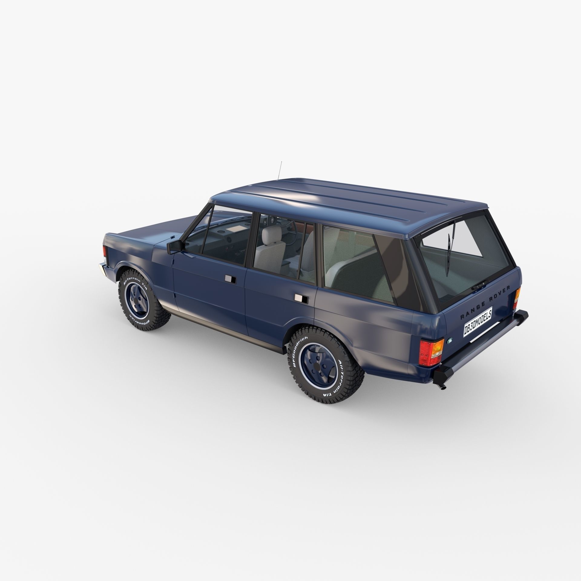 Range Rover Classic with interior RHD 3D model_10