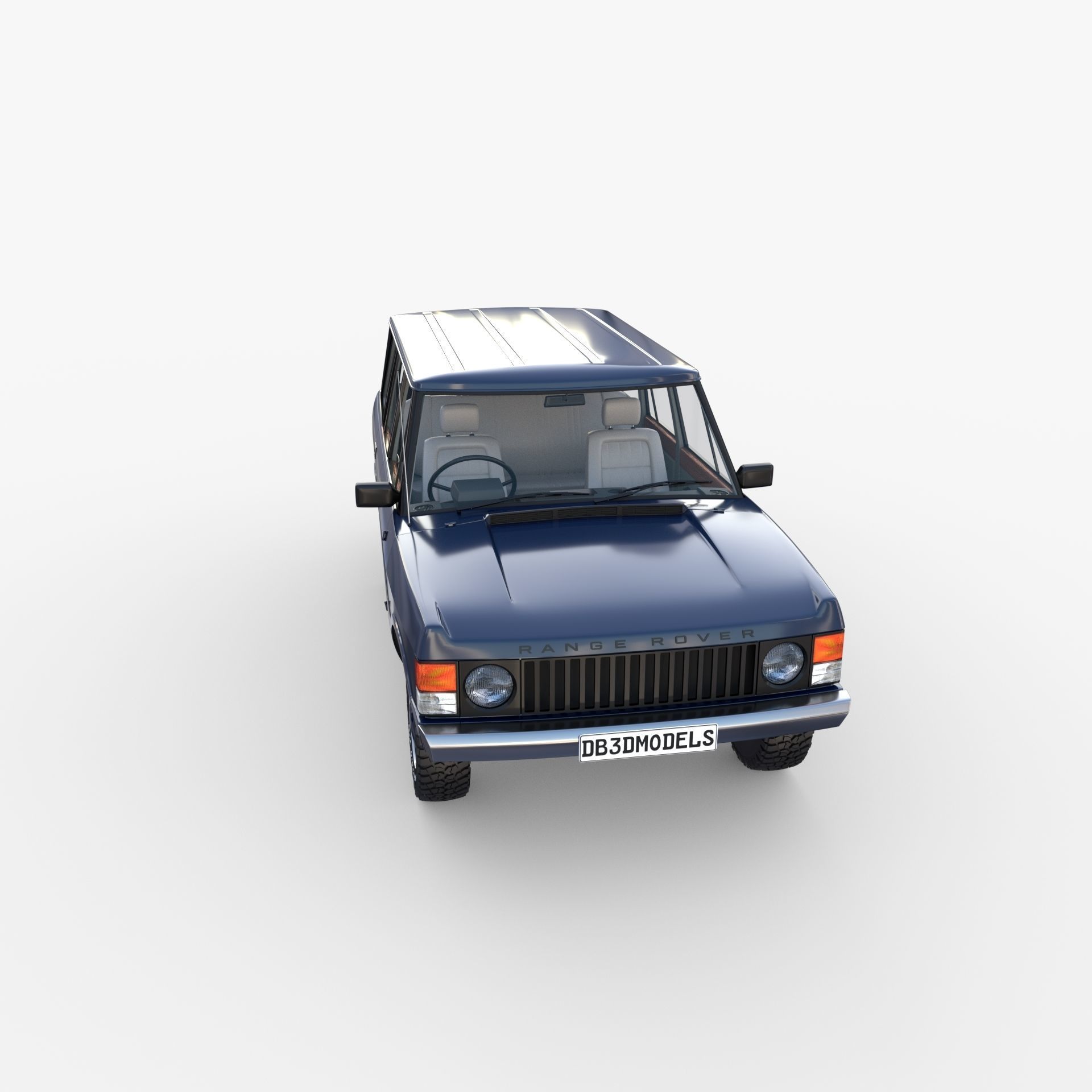 Range Rover Classic with interior RHD 3D model_14