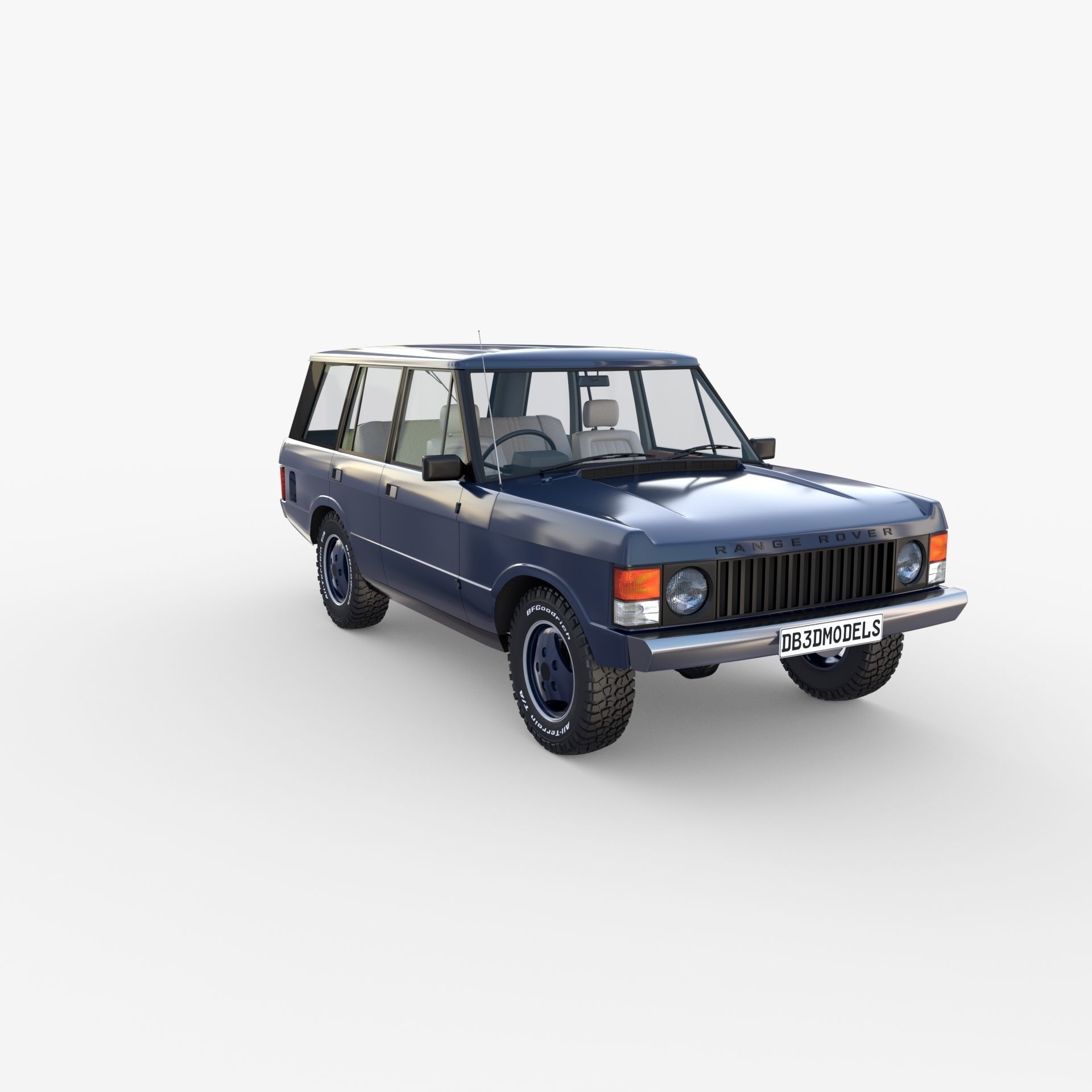 Range Rover Classic with interior RHD 3D model_7