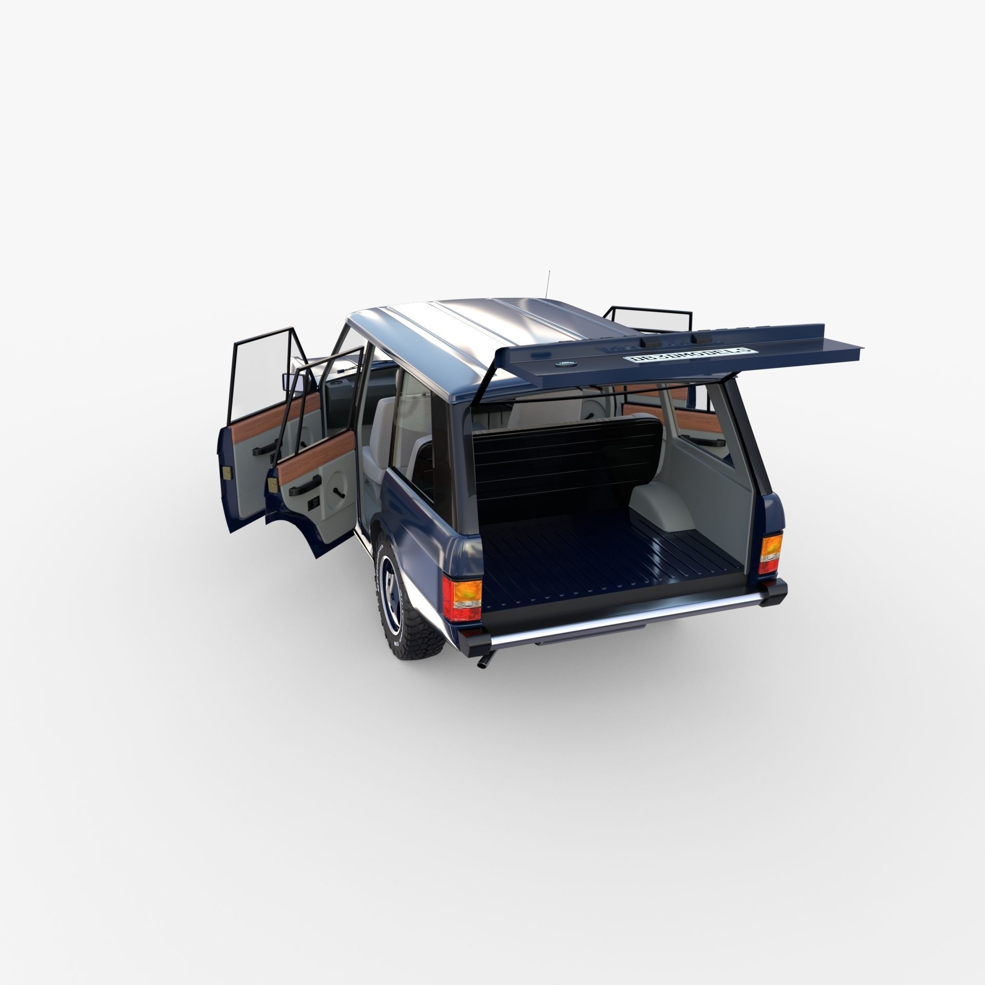 Range Rover Classic with interior RHD 3D model_24