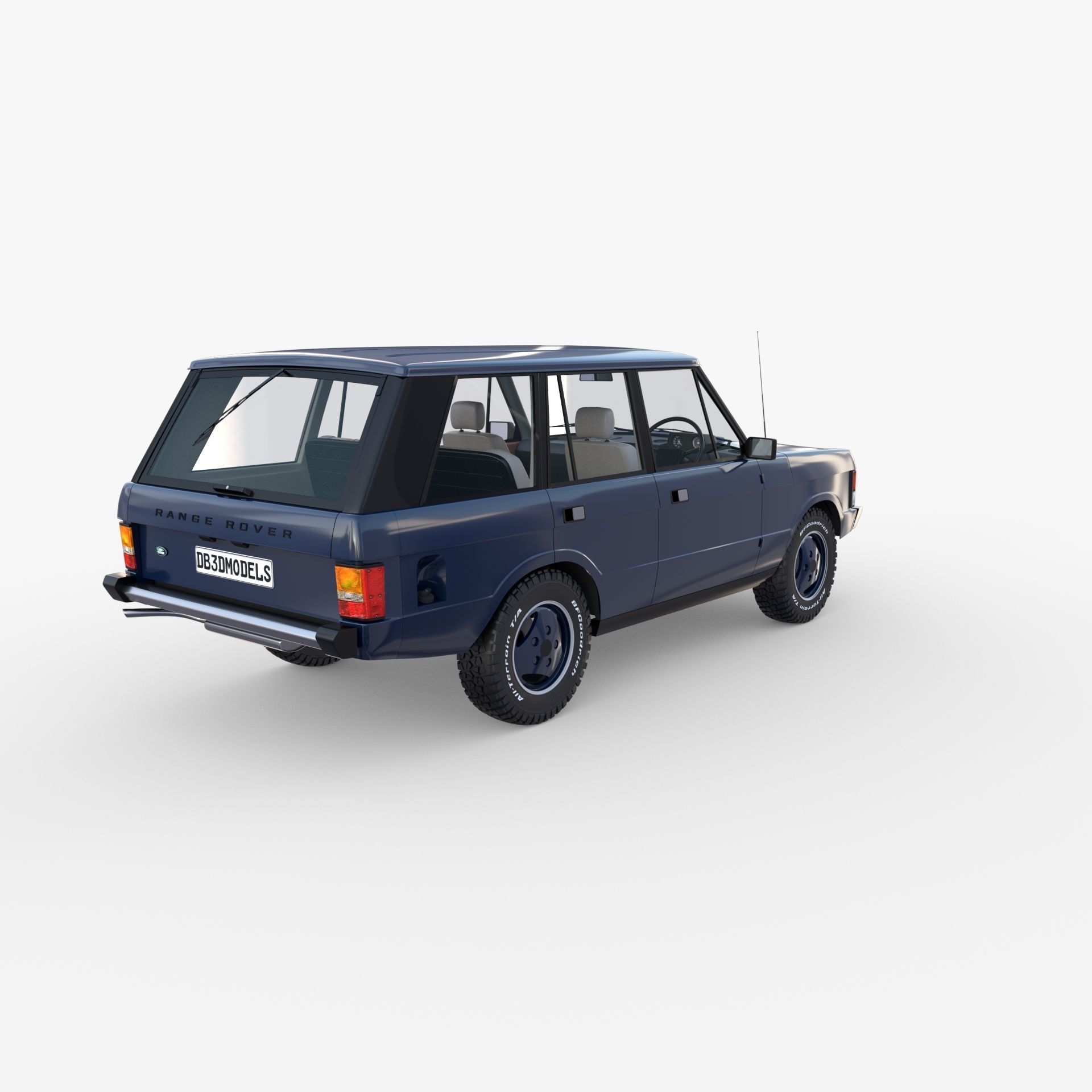 Range Rover Classic with interior RHD 3D model_5