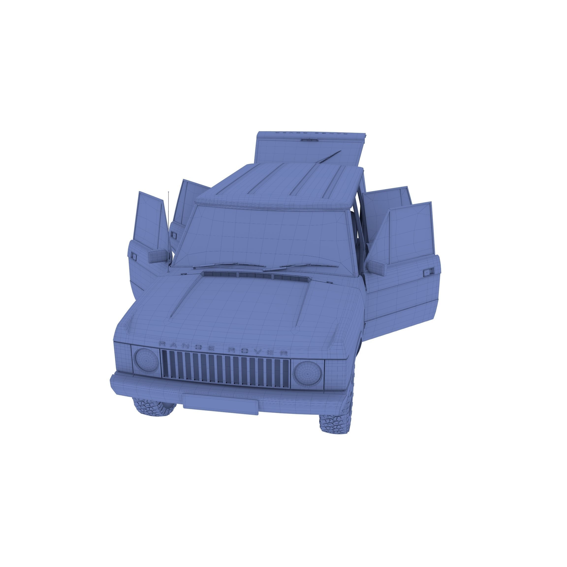 Range Rover Classic with interior RHD 3D model_33