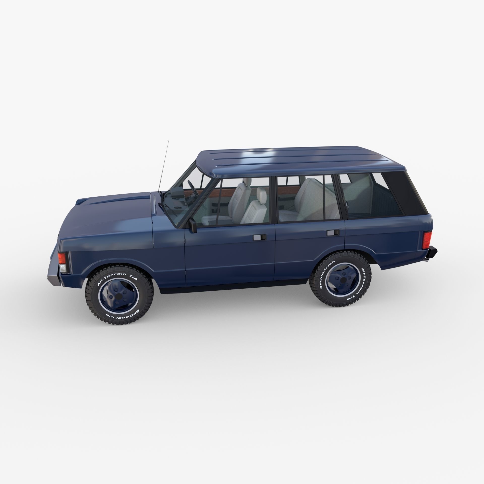 Range Rover Classic with interior RHD 3D model_9