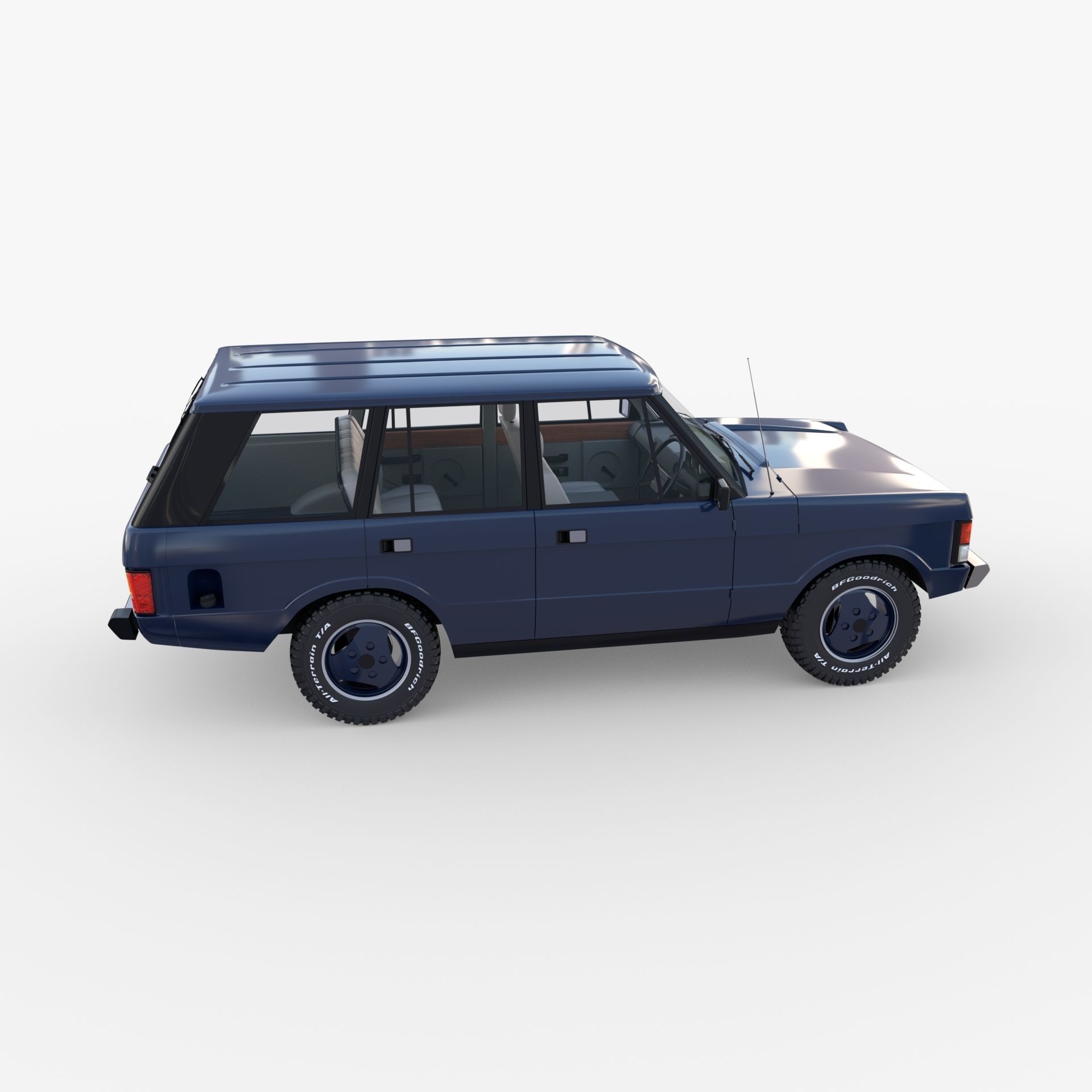 Range Rover Classic with interior RHD 3D model_12
