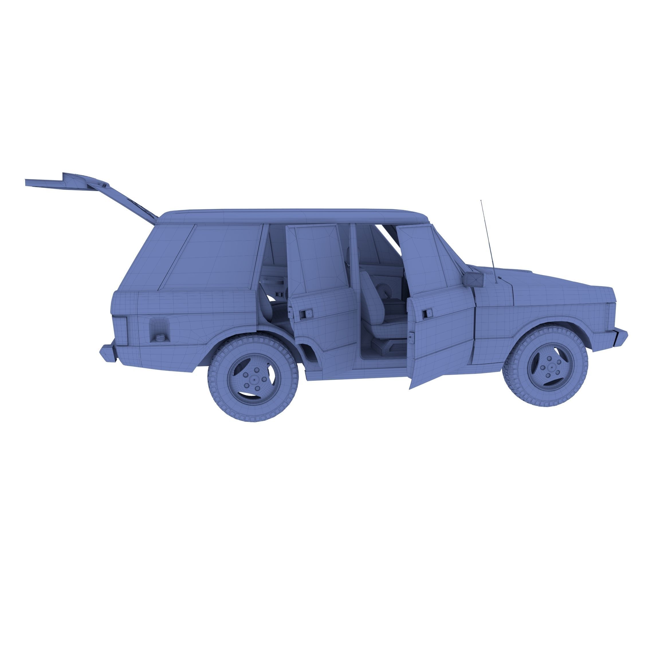 Range Rover Classic with interior RHD 3D model_32