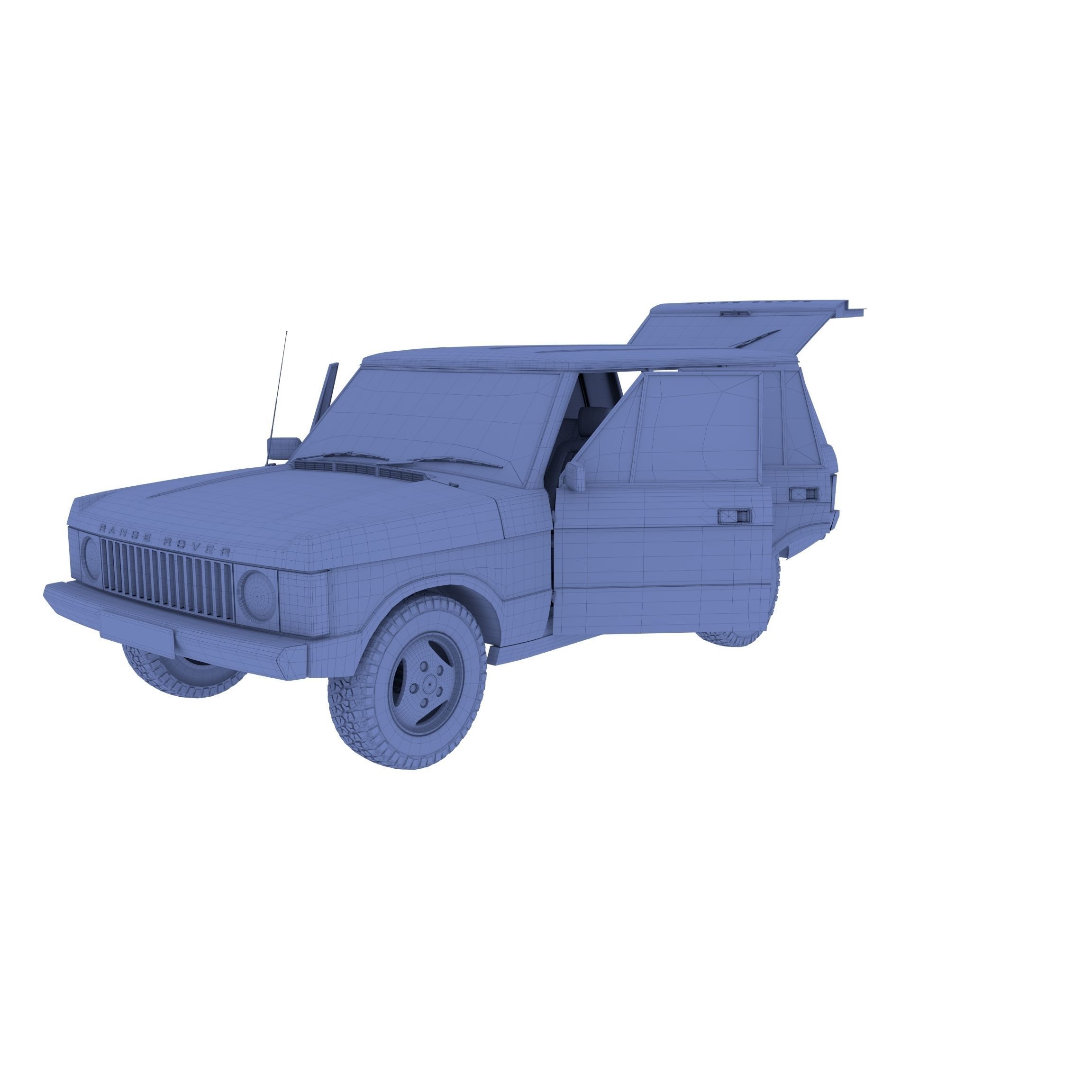 Range Rover Classic with interior RHD 3D model_30