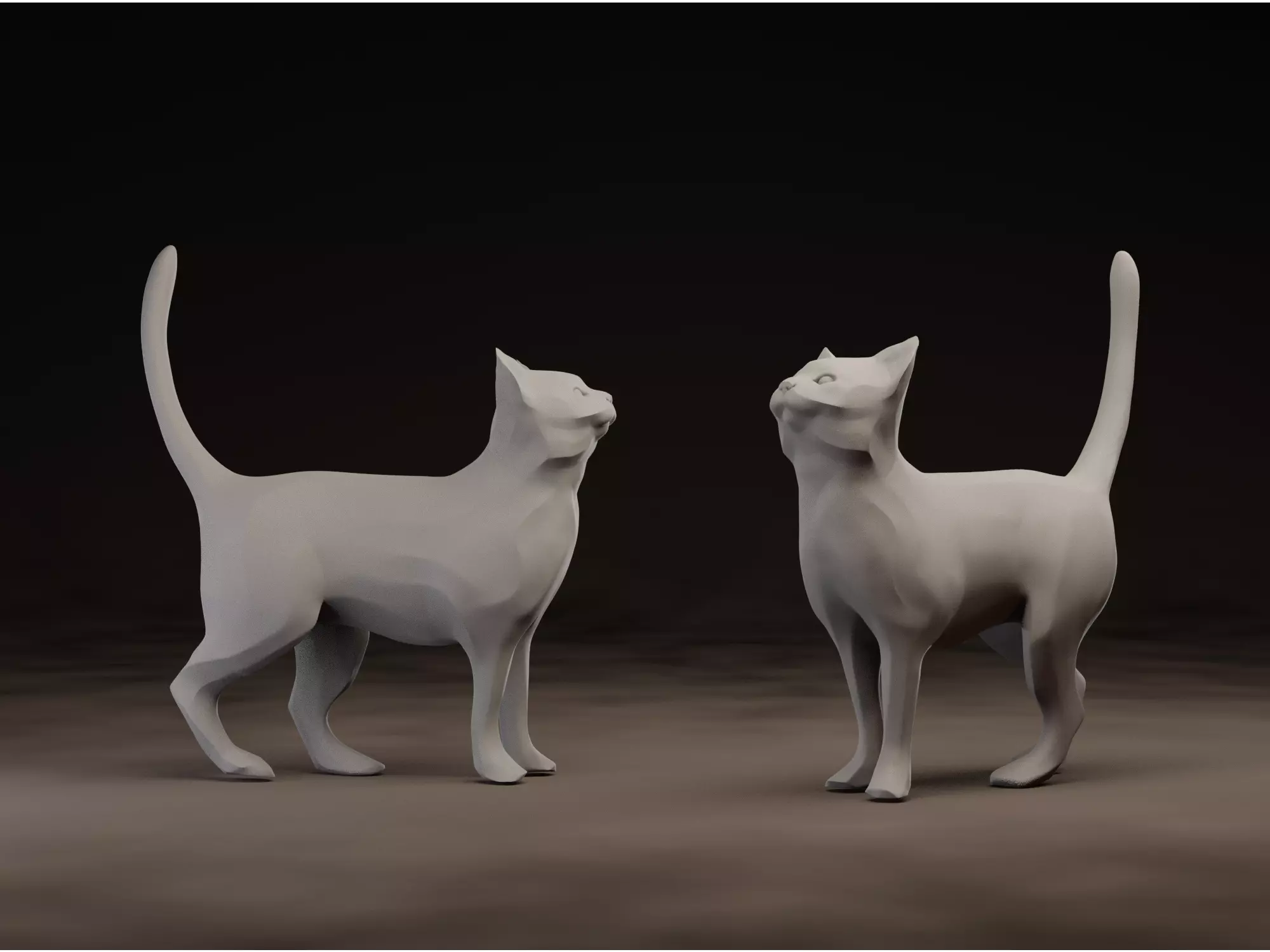 Catto two cats 3D print model_0