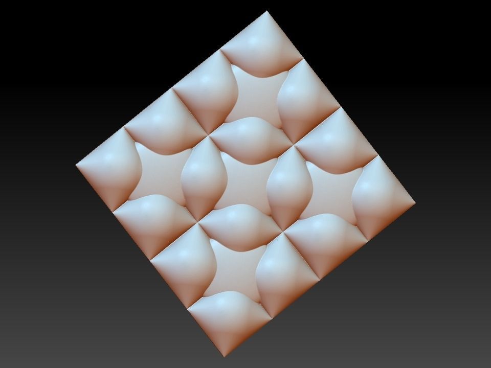 3D WALLPANEL 600MM x 600MM 3D model_3