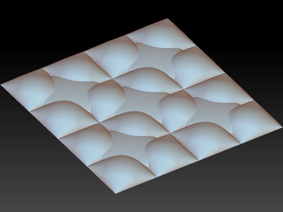 3D WALLPANEL 600MM x 600MM 3D model_4