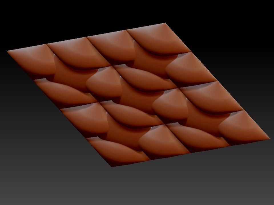 3D WALLPANEL 600MM x 600MM 3D model_5