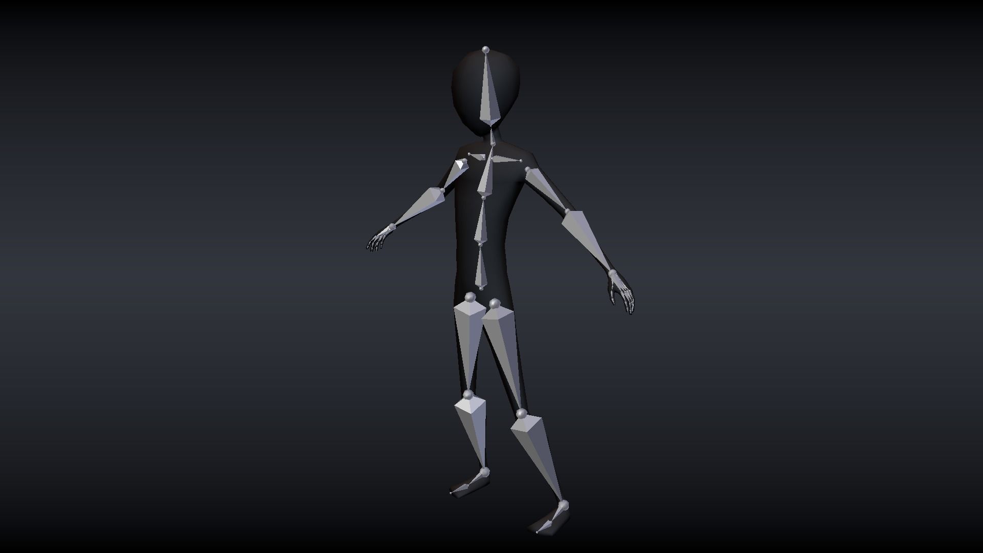 Low Poly Cartoon Character  Male Basemesh Low-poly 3D model_1