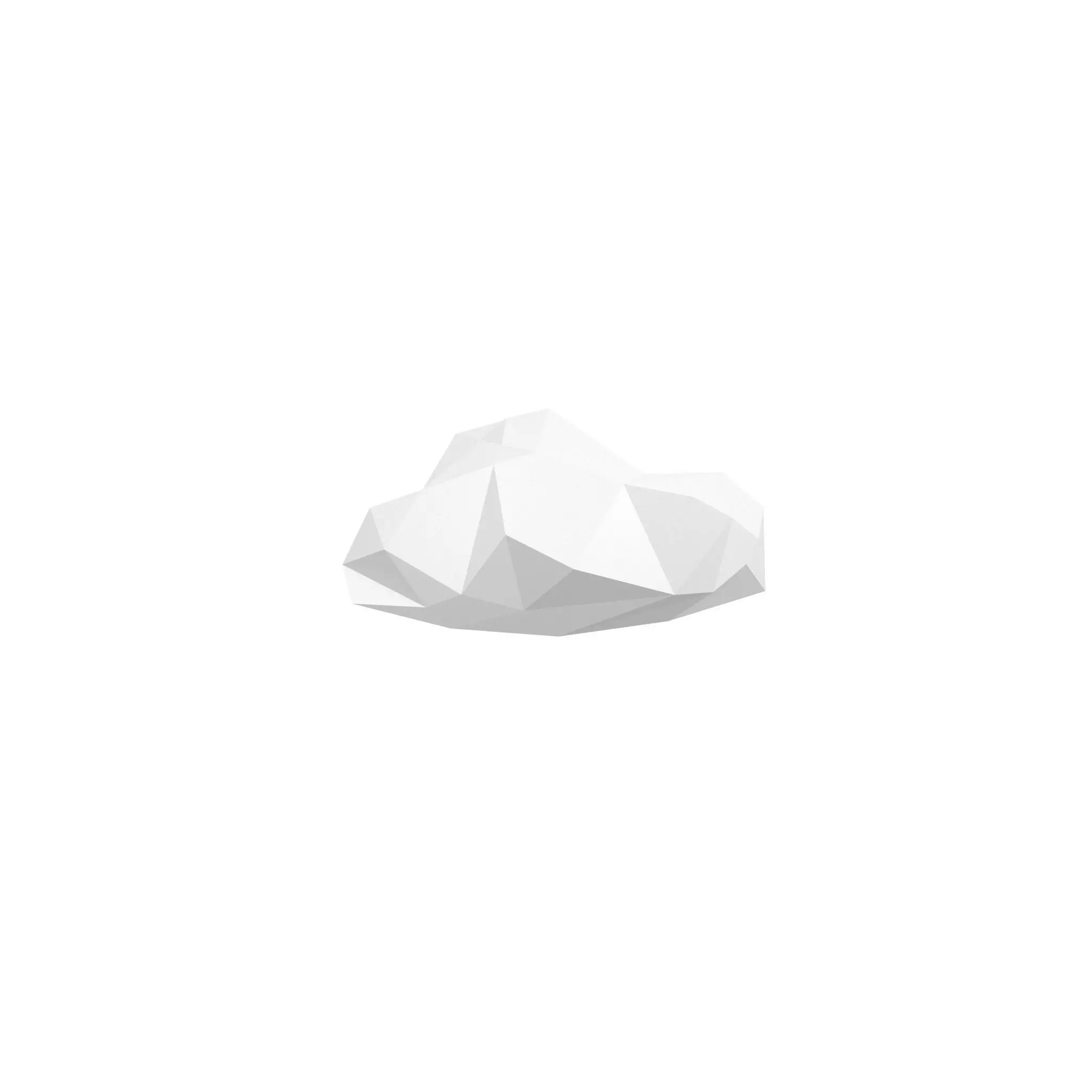 Polygonal Cloud v7 002 Low-poly 3D model_0