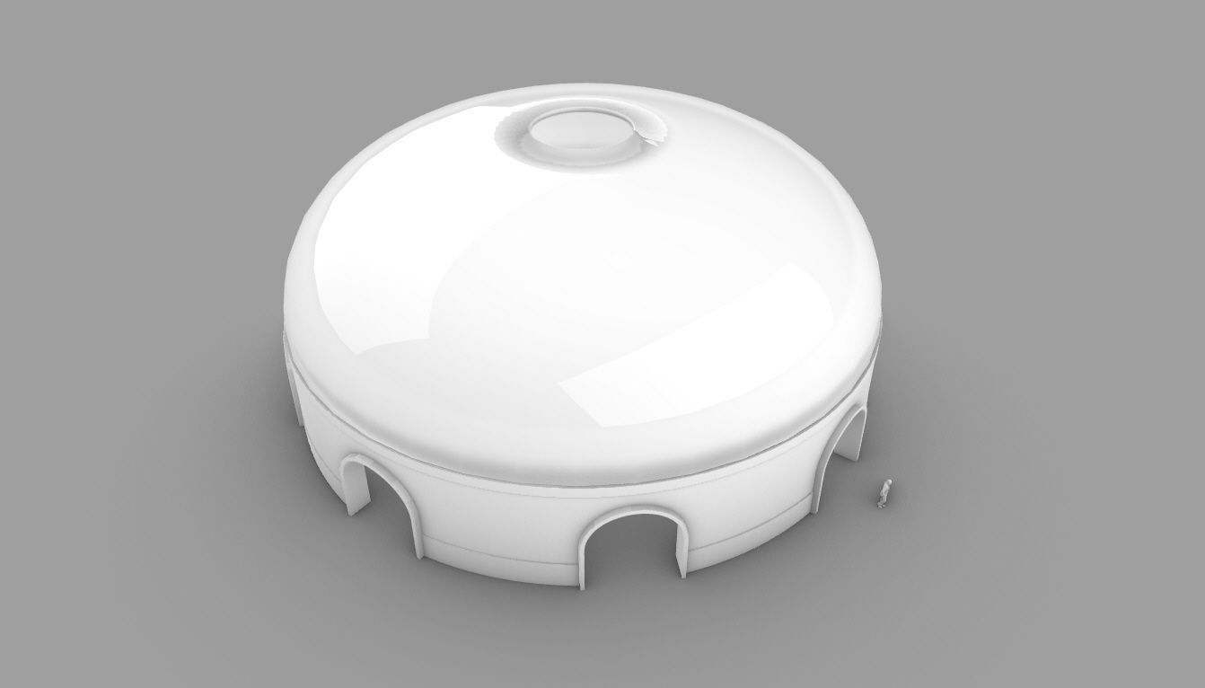 Dome Pavilion with Solid Dome with Top Opening v2 3D model_75