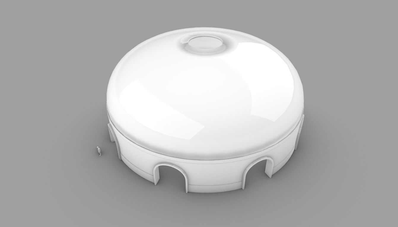 Dome Pavilion with Solid Dome with Top Opening v2 3D model_65