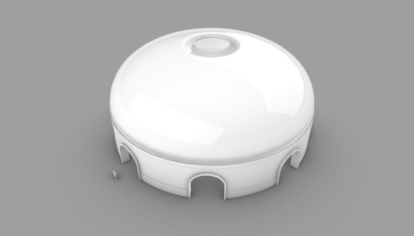 Dome Pavilion with Solid Dome with Top Opening v2 3D model_64