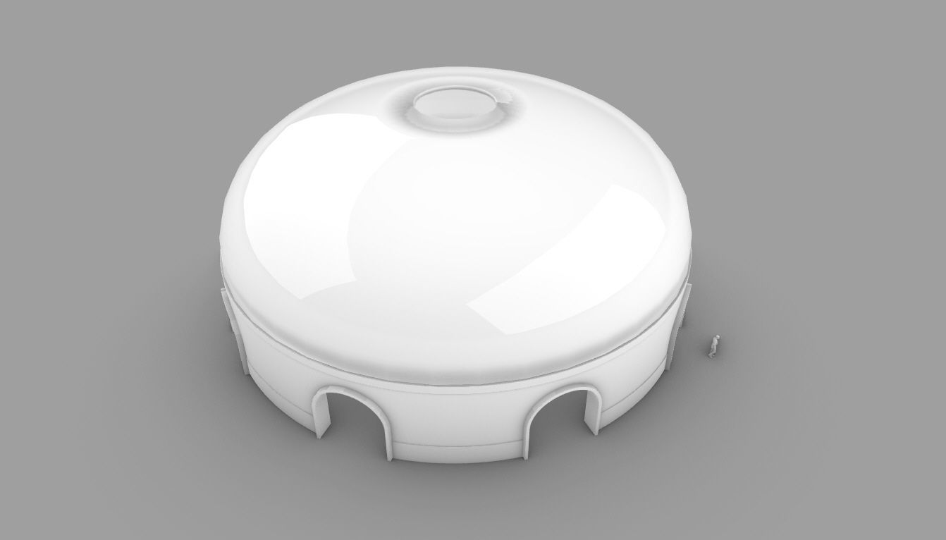 Dome Pavilion with Solid Dome with Top Opening v2 3D model_73