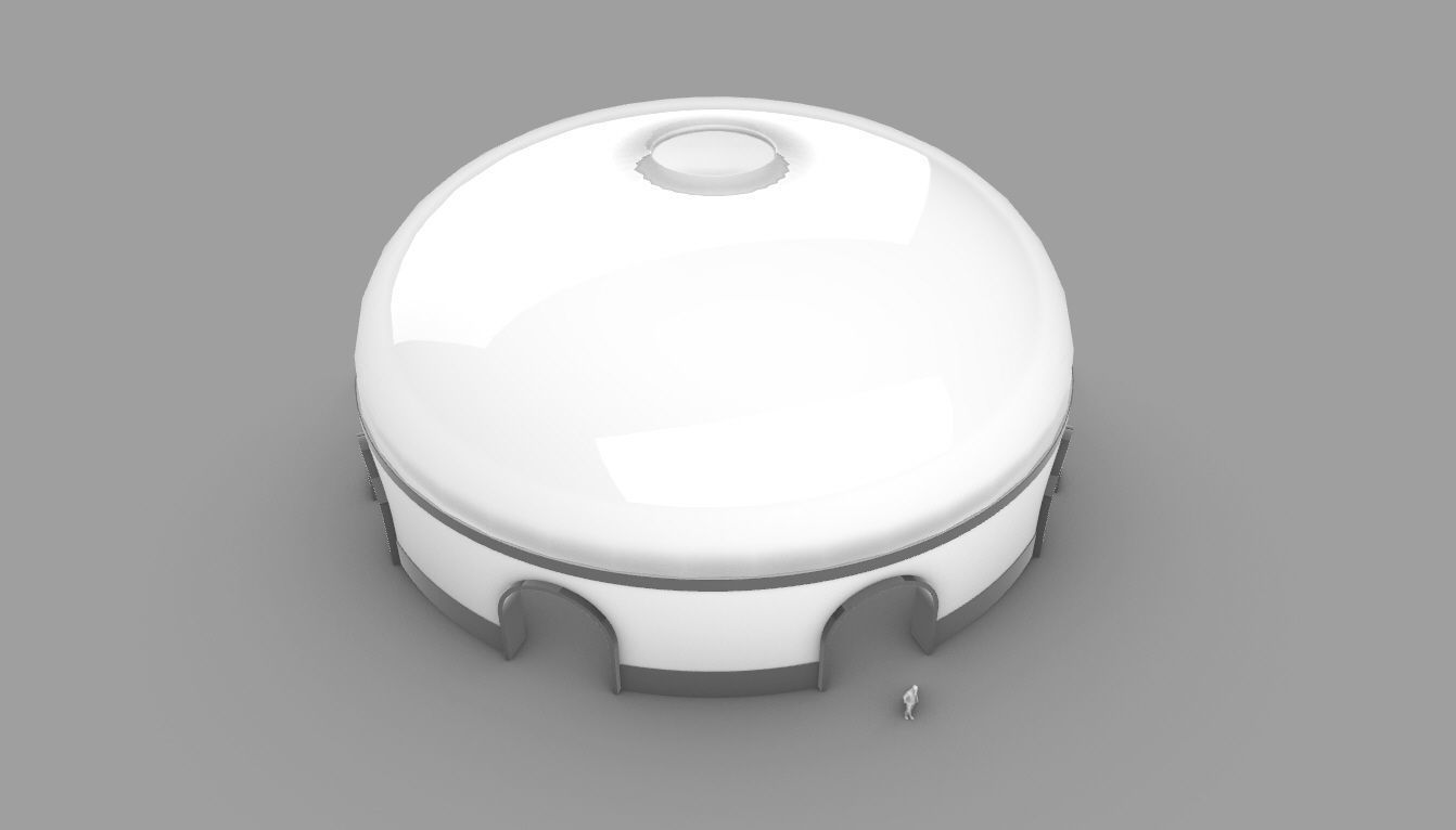 Dome Pavilion with Solid Dome with Top Opening v2 3D model_58