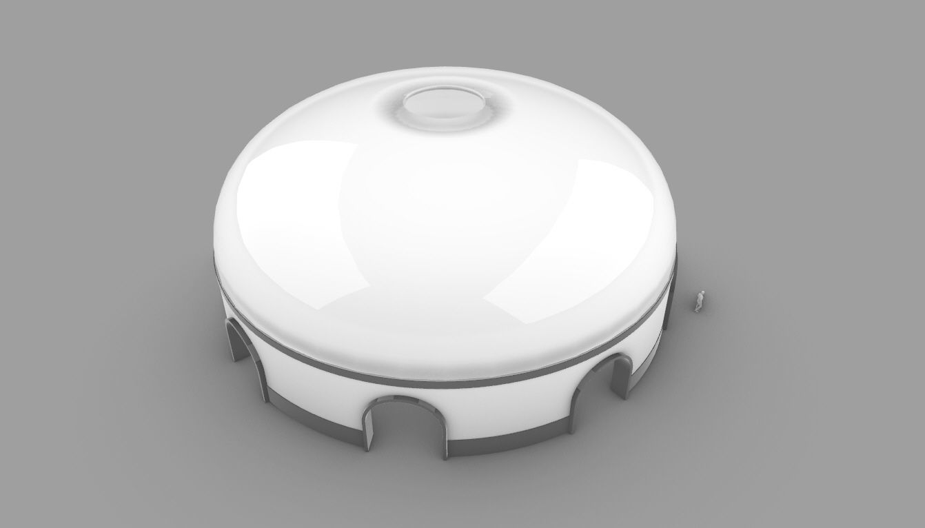 Dome Pavilion with Solid Dome with Top Opening v2 3D model_62
