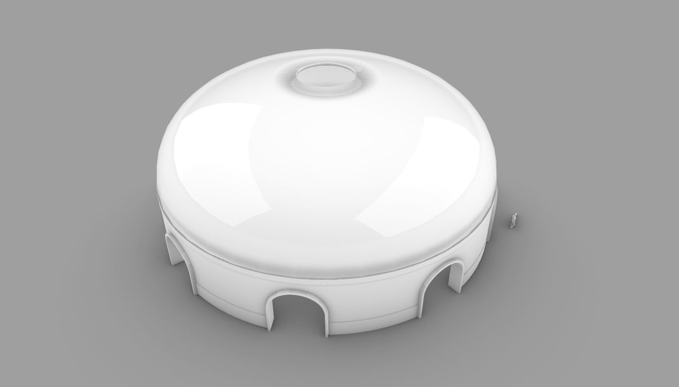 Dome Pavilion with Solid Dome with Top Opening v2 3D model_72