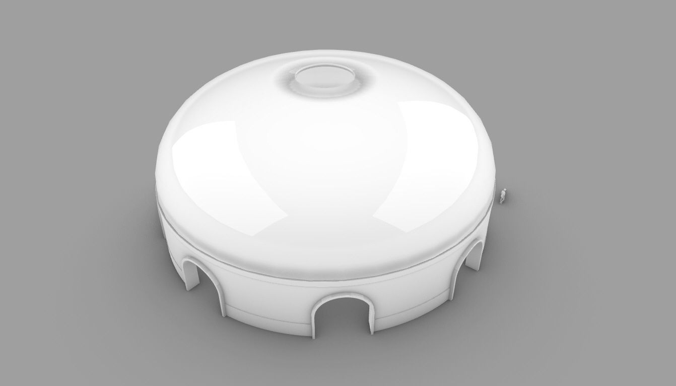 Dome Pavilion with Solid Dome with Top Opening v2 3D model_76