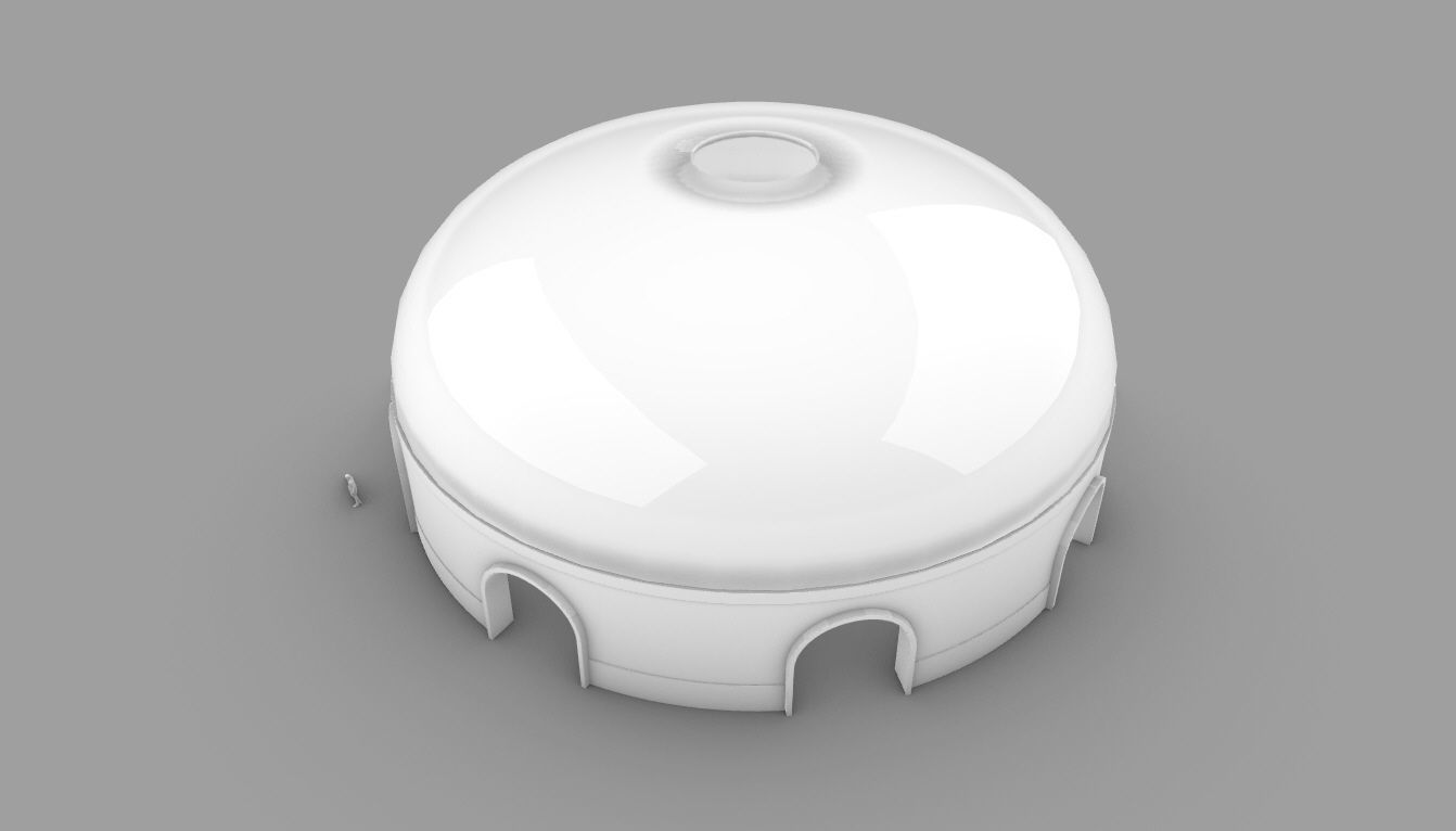 Dome Pavilion with Solid Dome with Top Opening v2 3D model_67