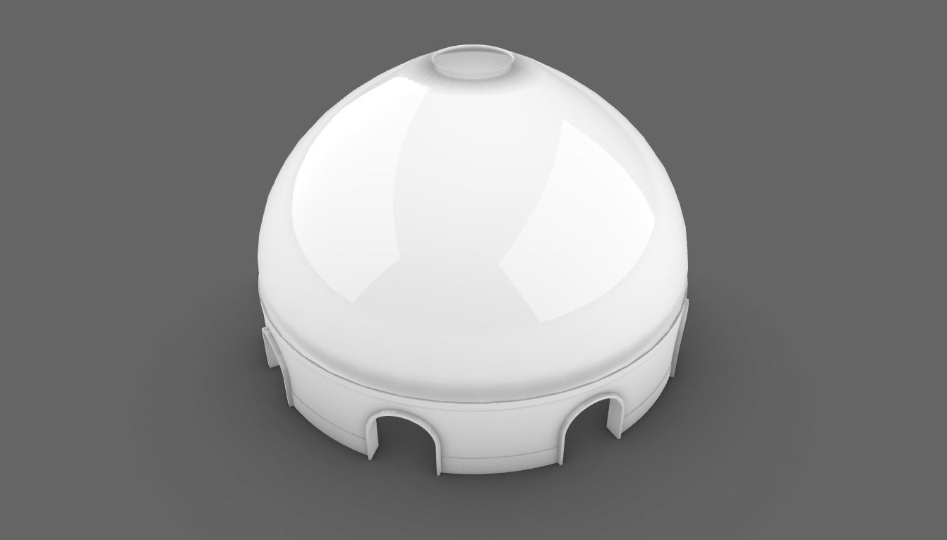 Dome Pavilion with Solid Dome with Top Opening v3 3D model_33