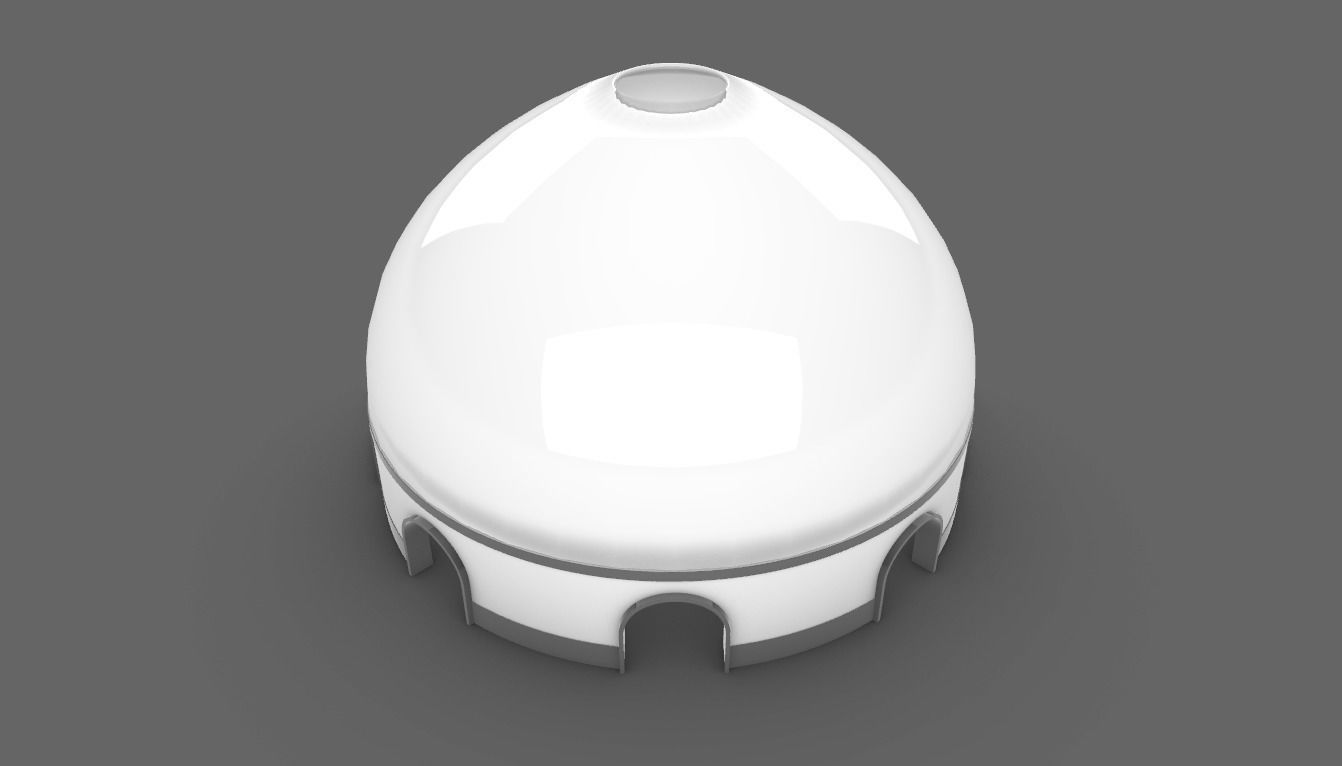 Dome Pavilion with Solid Dome with Top Opening v3 3D model_51