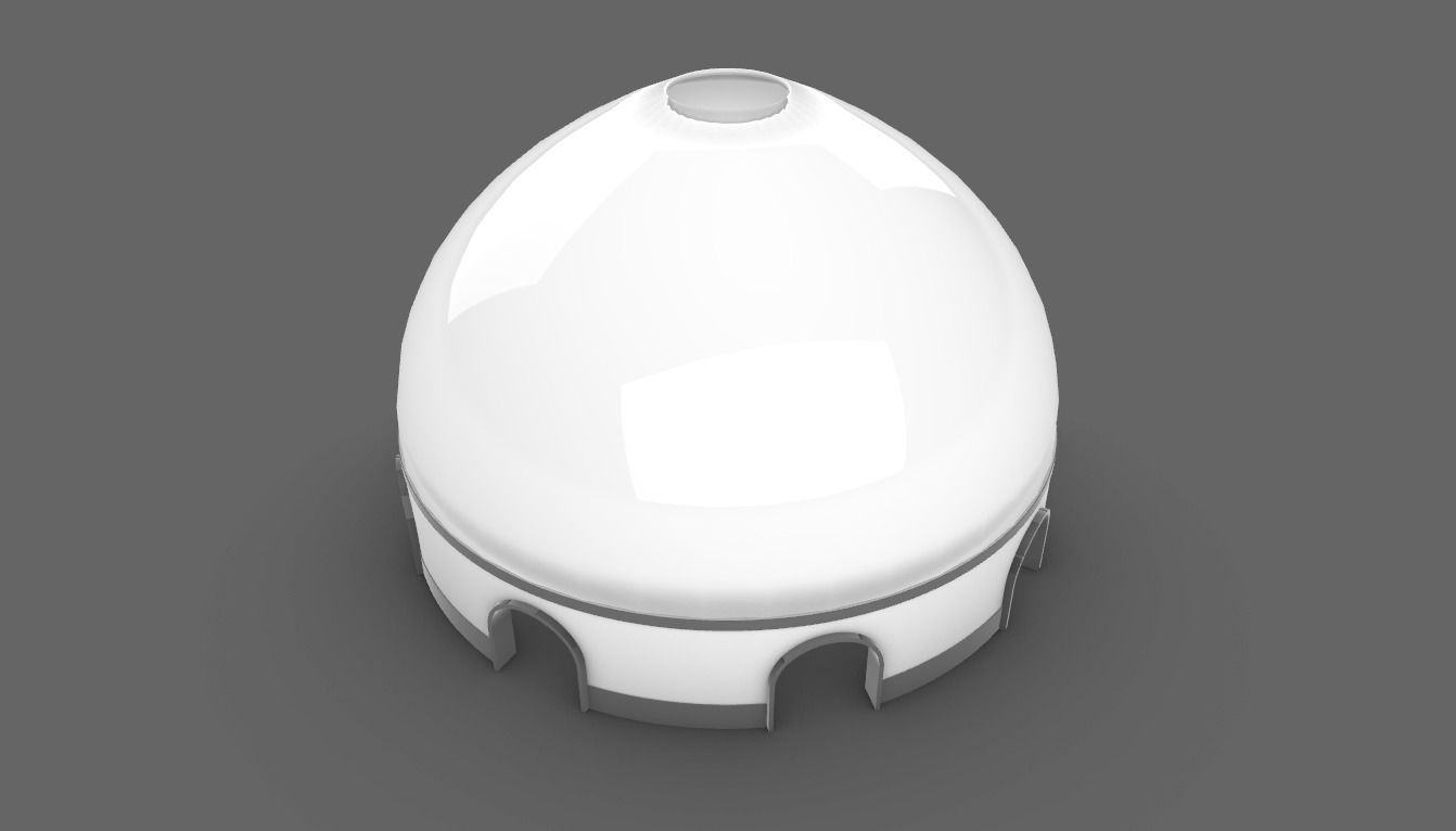 Dome Pavilion with Solid Dome with Top Opening v3 3D model_47