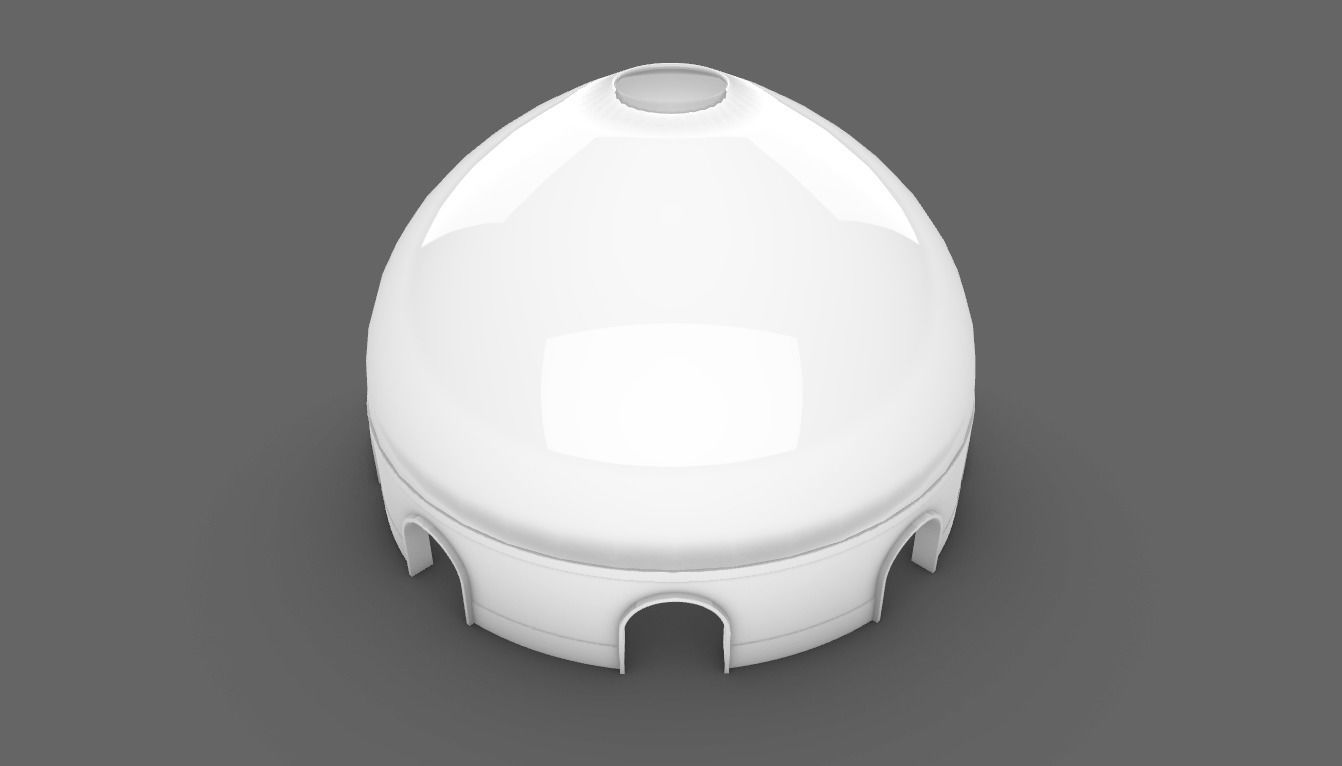 Dome Pavilion with Solid Dome with Top Opening v3 3D model_16