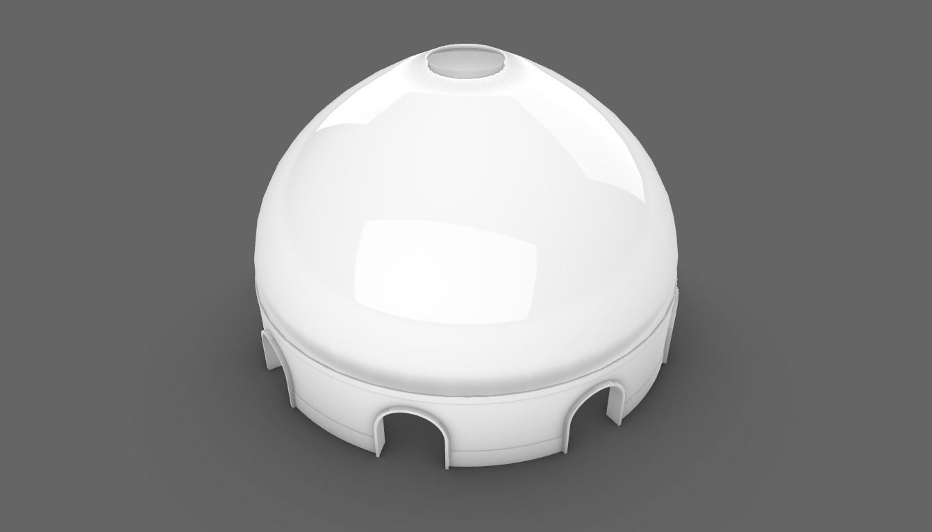 Dome Pavilion with Solid Dome with Top Opening v3 3D model_56
