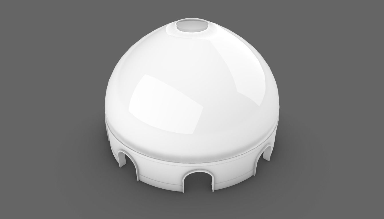 Dome Pavilion with Solid Dome with Top Opening v3 3D model_64