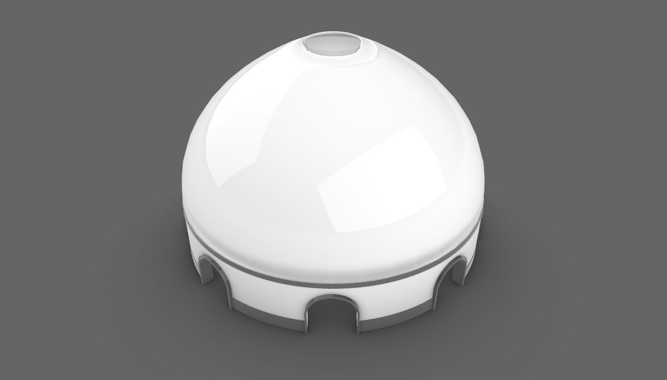Dome Pavilion with Solid Dome with Top Opening v3 3D model_39